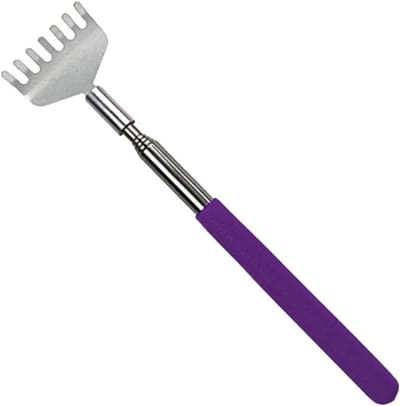 Cocoplus -Rugkrabber - Roestvrijstalen Telescopische Rugkrabber - Back Scratcher - Achterkrabber - Uitschuifbaar van 20cm tot 68cm - Voor Thuis, Reizen en Kantoor - Geschikt voor Rug - Zilverkleurig
