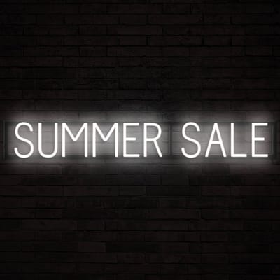SUMMER SALE - Lichtreclame Neon LED bord verlicht | SpellBrite | 106,89 x 16 cm | 6 Dimstanden & 8 Lichtanimaties | Reclamebord neon verlichting