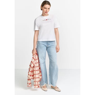 Rich & Royal Organic Contemporary Shirt White Size: XS | T-Shirts Outlet | Dames | Wit