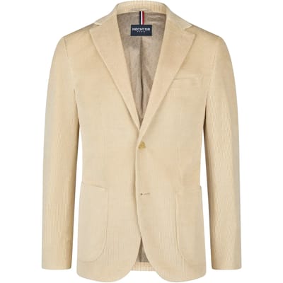 Bicolor stretch ribcord jasje Hechter Modern Fit