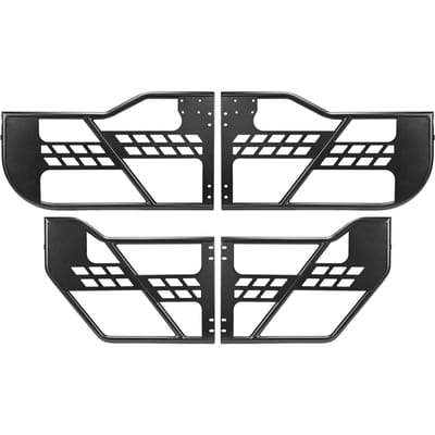 Portes tubulaires Jeep, 4 portes, compatibles avec Wrangler JL JLU 2018-2026 et Gladiator JT 2020-2026, Demi-portes tubulaires Off Road en acier avant et arrière avec DOT