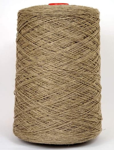Lijngaren/garen van linnen/vlasgaren - ca. 2 kg !! - onbehandeld natuur, ideaal voor breien - haken - weven - vlechten enz. - Europese teelt - looplengte ca. 4000 meter - vlas