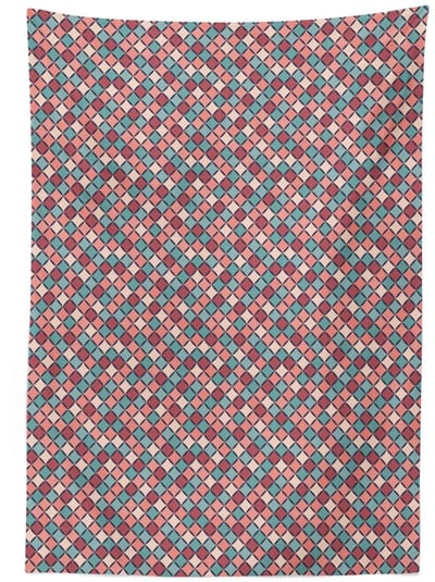 ABAKUHAUS Tafeldoek – Geometrisch Retro, 140x240 cm, Multicolor