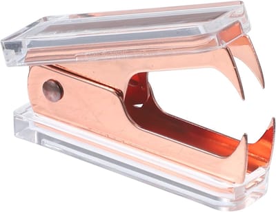 Nietjesverwijderaar - Stapleverwijderaar - Papier Organiseren - Transparant Design - Compact Formaat - Roségoud