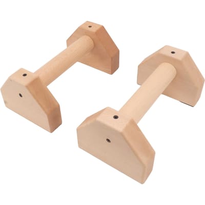 2 stuks Houten Push Up Handgrepen Antislip Pushup Bar Handstand Parallettes Bars voor Binnen Buiten 25cm 25cm / 9.8in