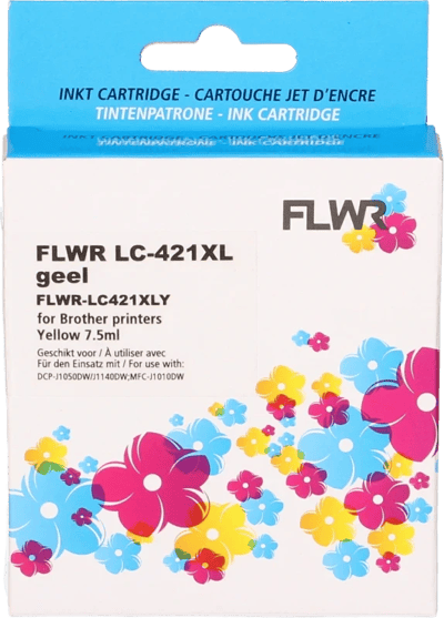 FLWR - Cartridges / Brother LC-421XL / geel / Geschikt voor Brother