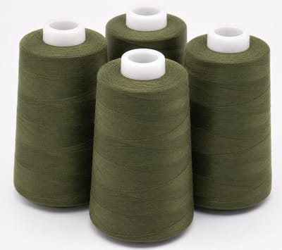 Polyester Overlockgaren – 4 Cones × 2700 m – Totaal 10.800 m – Kaki 290