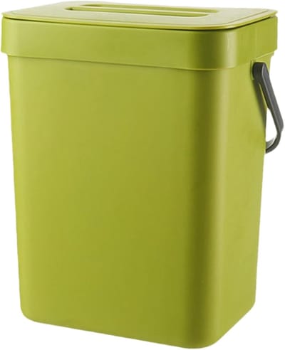 Keuken Compostbak - Voedselafvalbak Deksel - Afval Beheer - Geurvrij Koolstoffilter - 3 Liter Capaciteit - Groen