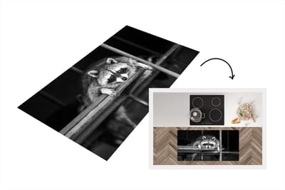 Keukenloper - Loper keuken - Wasbeer rust uit - 120x60 cm - Keukenloper vinyl