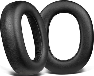 Professionele Vervangende Oorkussens voor Jabra Elite 85h Draadloze Hoofdtelefoon, Zachte Kunstlederen Kussens, Geluiddempende Schuim - Zwart, Comfortabel, Duurzaam, Hoogwaardige Geluidsisolatie