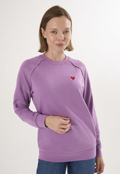 Felix Hardy Basic Sweatshirt Ronde Hals Katoen Dames Lila - L