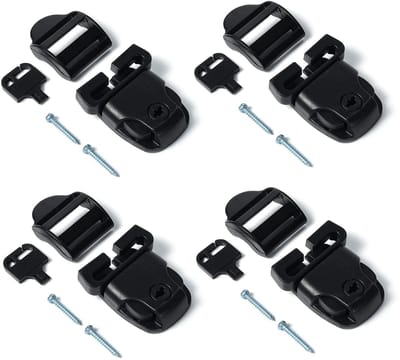 Dailygoods- Hot Tub Cover Clips - Vervangende Reparatie Kit - 4 Stuks - Kunststof - Inclusief Sleutel/Schoeven - Voor Hot Tub Cover Bandjes - Bubbelbad Clips