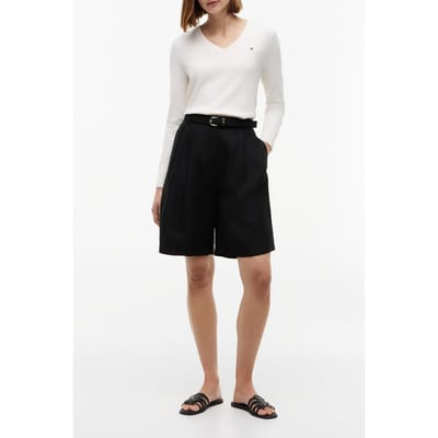 Tommy Hilfiger Cotton Jersey Fine V-neck Ivory Petal Größe: XS | Pullover Outlet | Damen | Weiß