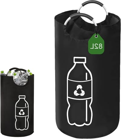 Sammelbehälter voor 82L Pfandflaschen - Waterdichte Collectiebox met Aluminium Handvatten voor Keuken, Opslag en Buitenactiviteiten