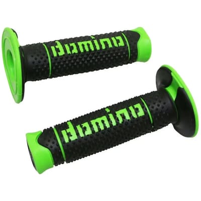 Handvatset Domino A260 off-road Zwart / Groen Scooter Schakelbrommer