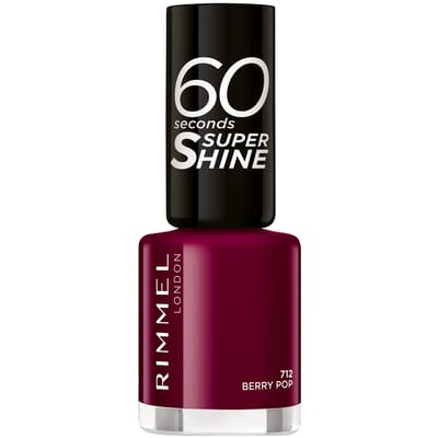 Rimmel 60 Seconds Super Shine Nail Polish 712 Berry Pop 8 ml