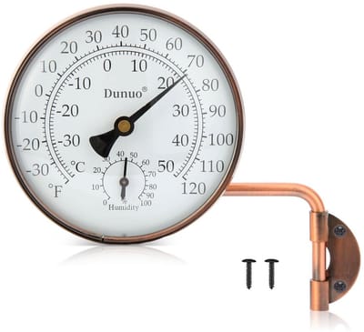 Draaibare Buiten Hout Thermometer en Hygrometer Analoge Vochtigheidsmeter Weerstation