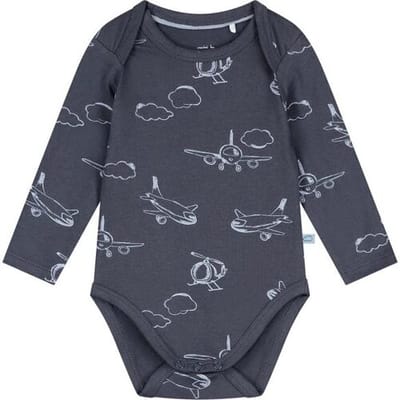 Prénatal romper vliegtuig Dark Bluegrey 50/56 heren