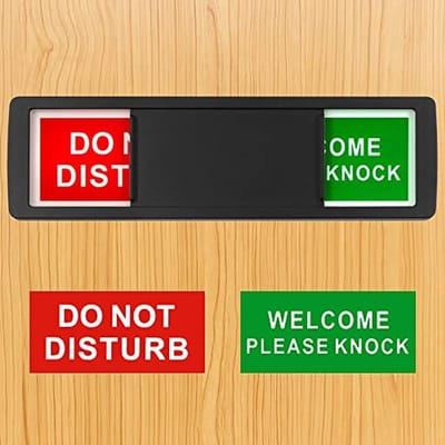 Do Not Disturb Deurbord 7 x 2 Inch - Schuifdeur Indicator voor Thuis en Kantoor - Privacy Teken en Klop Slider Teken