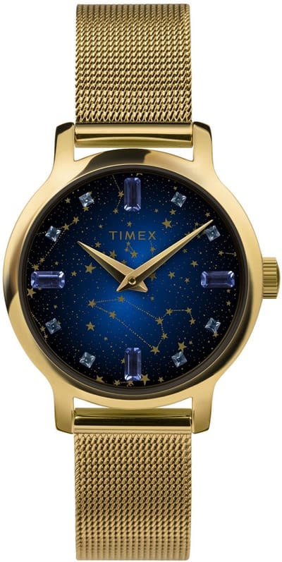 Timex Transcend Quartz Analoog Horloge Goudkleurig Case: 100% Low Lead Brass | Armband: 100% Stainless Steel 34 mm TW2V51900AJ
