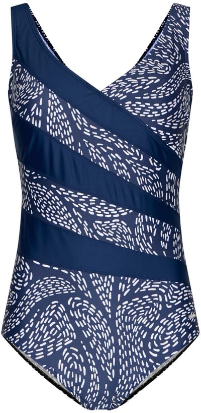 Pastunette - Badpak - Oceanic Flow - Blauw/Wit - Corrigerend - aat 40