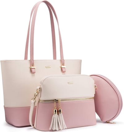Dames Shopper Handtas Set voor Dagelijks Gebruik - Grote Schoudertas, Mode Handtassen en Praktische Accessoires