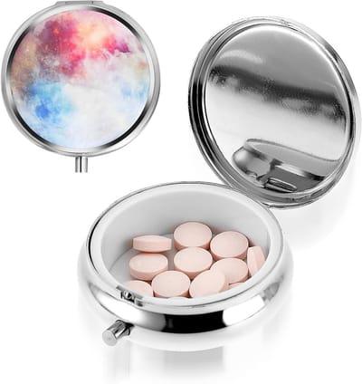 3 Compartimenten Pillendoos, Draagbare Multifunctionele Medicijn Organizer, Vochtbestendige Box voor Vitaminen, Visolie en Supplementen, Ideaal voor Wallet en Pocket