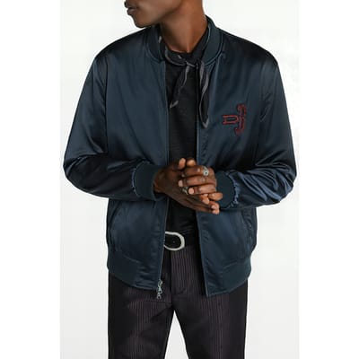 John Varvatos David Bowie Bomber Jacket Navy Size: 44 | Bomber Jackets Outlet | Heren | Blauw