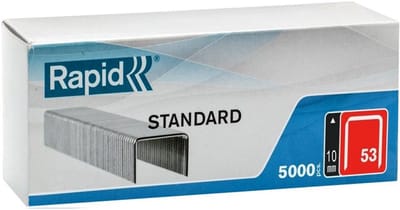 5000x Fijne Draad Nietjes 10mm Type 53 voor Textiel, Leer en Zeil - Standaard Kwaliteit