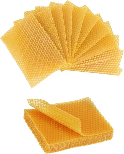 Set van 30 Bijenwas Kaarsen voor DIY Kaarsenmaken, Bijenwas Platen, Ambachten en Meubelpolijsten