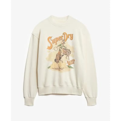 Superdry - Ruim Souvenir sweatshirt met grafische print en ronde hals - Dames - Truien