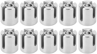 Allecto - RVS Cross Kabelklem 10 Stuks - Sterke Bevestiging voor Binnen en Buiten