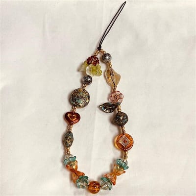 1 pièce DYM Bracelet Perles Vintage Bracelet de Poignet Étui de Téléphone Pendentif de Sac