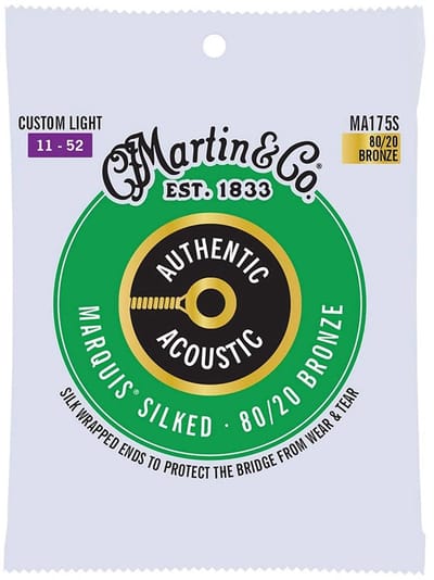 Martin MA175S Silked Snaren voor Akoestische Gitaar (11-52) Bronze, Custom Light