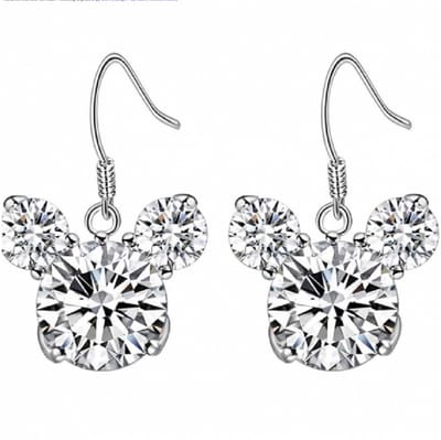 Zilveren oorbellen- Zirkonia mouse - Charme Bijoux