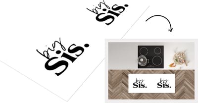 Keukenloper - Loper keuken - Big sis - Spreuken - Grote Zus - Quotes - Zussen - 120x50 cm - Keukenloper vinyl