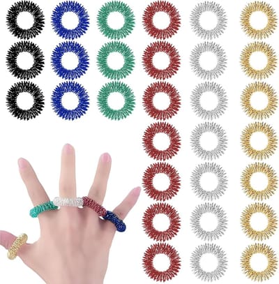Set van 30 Acupressuur Ringen voor Finger- en Teenmassage - Verminder Stress, Verbeter Bloedcirculatie en Ontspan Spieren