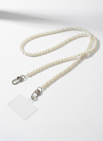 Telefoonkoord - telefoonketting - parels - lang