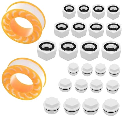24 Stuks Waterdop Set Voor Kraan en Sanitair Schroefdraad - Diverse Maten