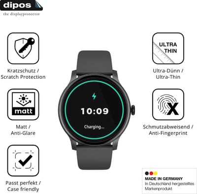 dipos – 6x Matte Beschermfolie geschikt voor AcclaFit D2 1.38 Zoll | Krasbestendige & antireflecterende Screenprotector Ultra-Thin