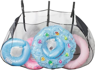 Opbergtas Zwembad - Speelgoed Organizer - Tuin Opruimen - Mesh Ontwerp - 145 x 75 x 30 cm - Zwart