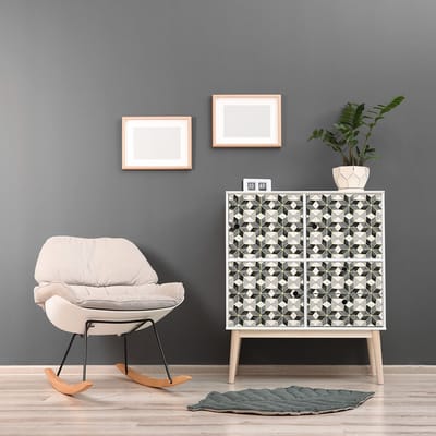 Decoratieve meubelstickers - 24 authentieke UVIRNA cementtegel meubelstickers - 24 stickers 10x10cm
