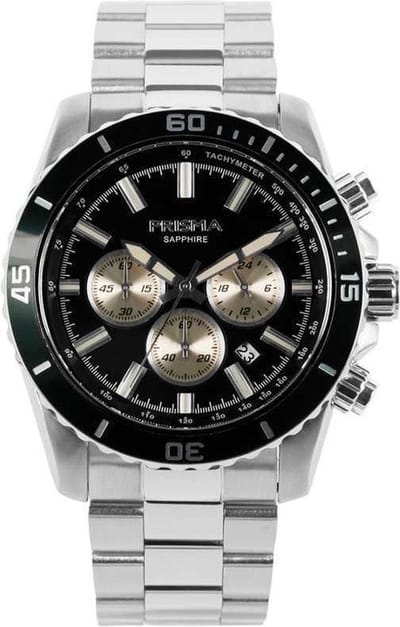 Prisma Heren Explore Navigator Black horloge  - Zilverkleurig P.1880