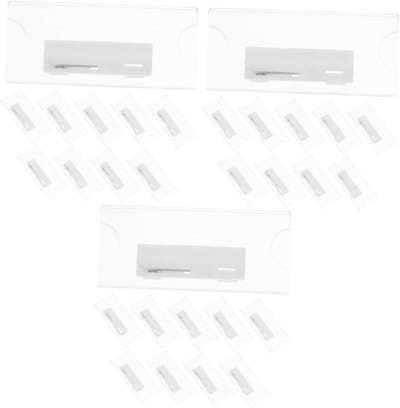 Naam Badge Houders - ID Kaarthouders - Persoonlijke Identificatie - Hoge Transparantie - 7 x 3 cm - Transparant