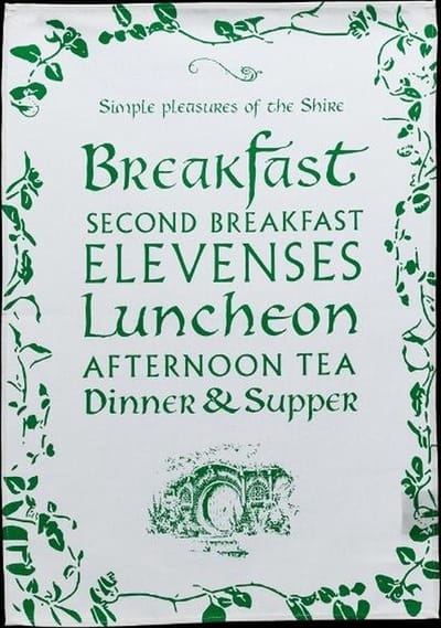 WETA Workshop Lord of the Rings Tea Towel Simple Pleasures of the Shire 72 cm Kitchen- and Tableware