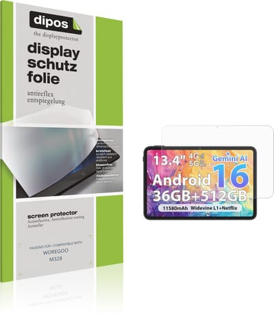 dipos – 2x Matte Beschermfolie geschikt voor WOREGOO M328 | Krasbestendige & antireflecterende Screenprotector Ultra-Thin