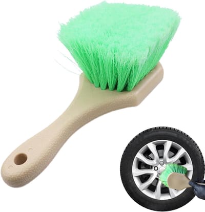 Auto Wiel Borstel - Velg Cleaner - Voertuig Onderhoud - Krasvrije Reiniging - 23 cm Pakket - Groen