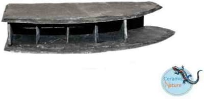 CeramicNature Leisteen Hoek Enkel Links - Aquarium decoratie - Kweekhotel L-nummers - Leghol L-nummers - Aqua Producten