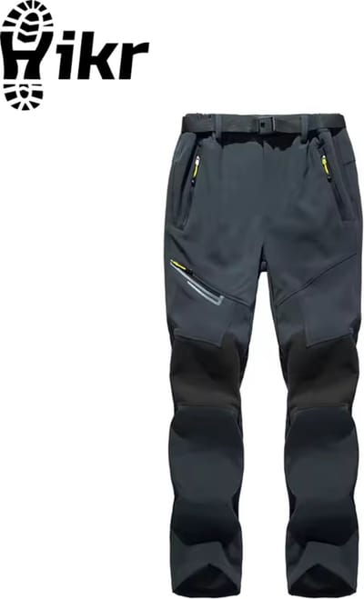Hikr® Waterdichte broek heren - SlimHS02 Wandelbroek - Fleece broek - Slimfit - Warme regenbroek - Winddicht - Hiking outdoor broek - Herfst, winter, lente