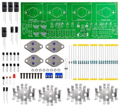 Versterker Printmodule - Audio Circuit - DIY Audio - 100W Dubbel Kanaal - 200x76mm PCB - Groen